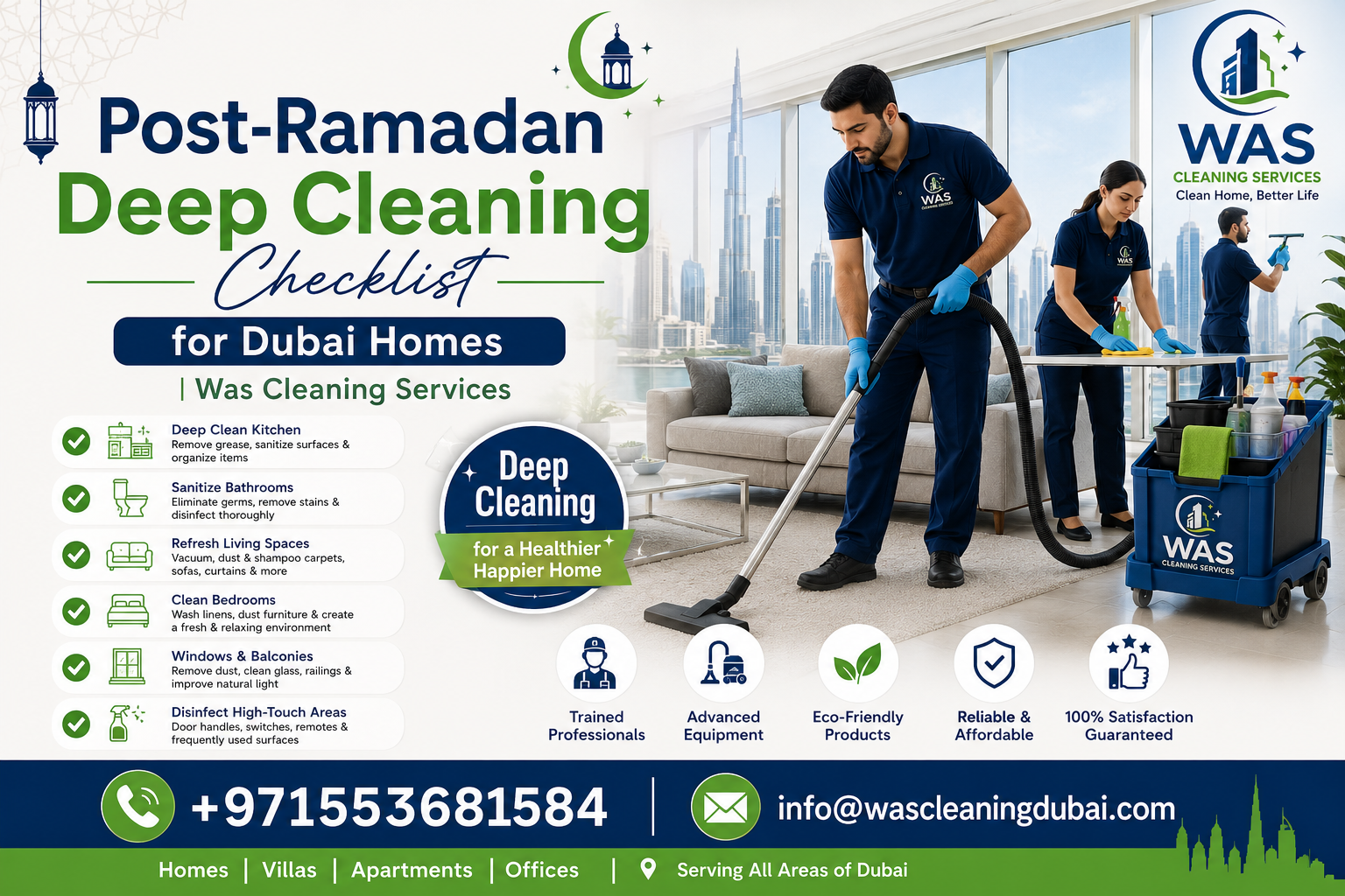 Post-Ramadan Deep Cleaning Checklist for Dubai Homes | Was Cleaning Services