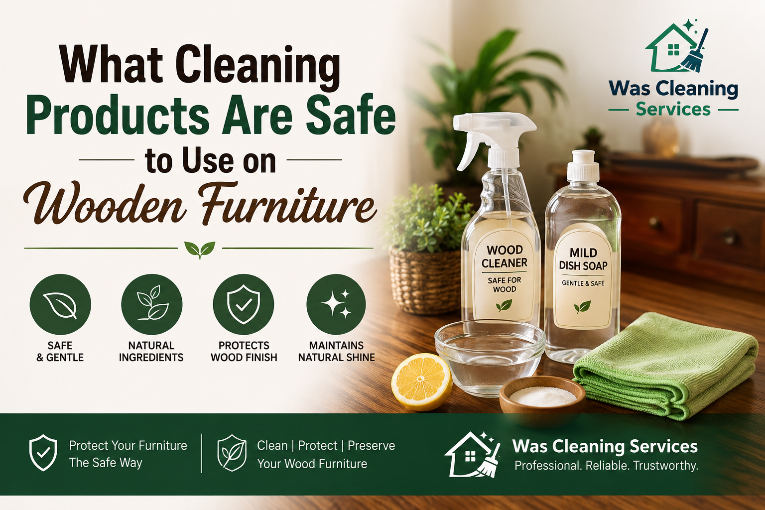 What Cleaning Products Are Safe to Use on Wooden Furniture in Dubai? | Was Cleaning Services