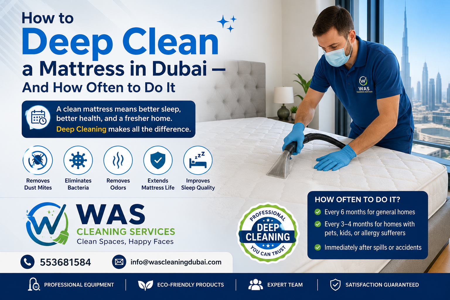 How to Deep Clean a Mattress in Dubai — And How Often to Do It